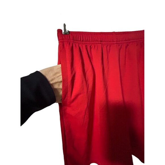 Gymshark Mens Red Elastic Waist Sports Shorts S - Picture 3 of 7